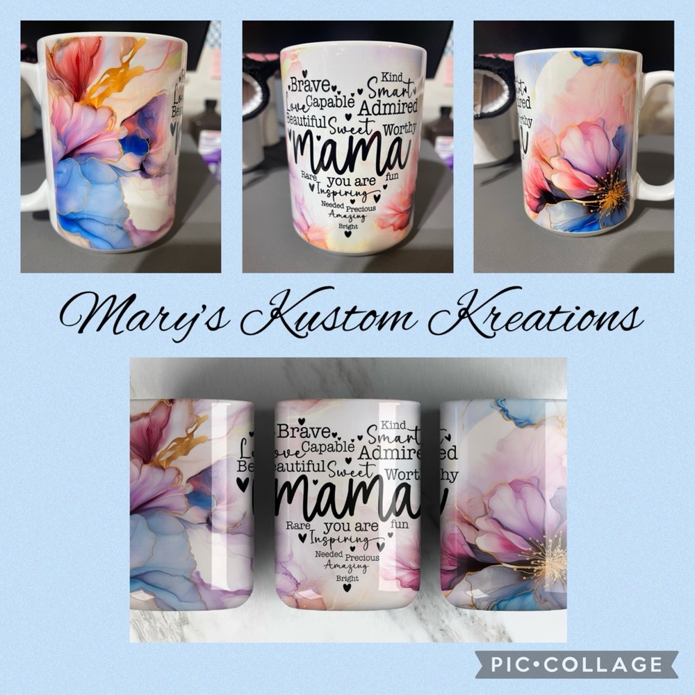 Floral Heart Mama Mug